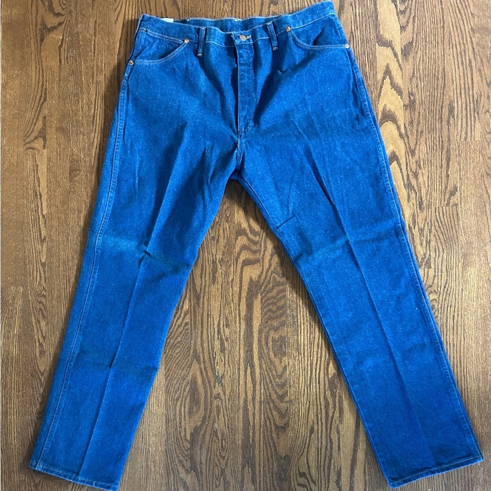 Men’s NWT Wrangler Pro Rodeo Original Cowboy Cut Jeans in Deep Blue Size 40/32 - Picture 2 of 10